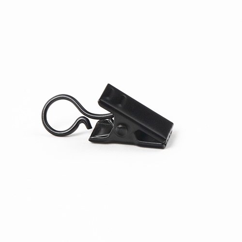 Kirsch 1" Designer Metals Ring Clips, Pack of 7, Black finish