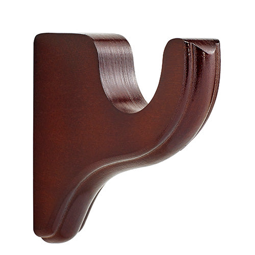 Kirsch 2" Wood Trends 3 1/2" Return Bracket, Mahogany finish
