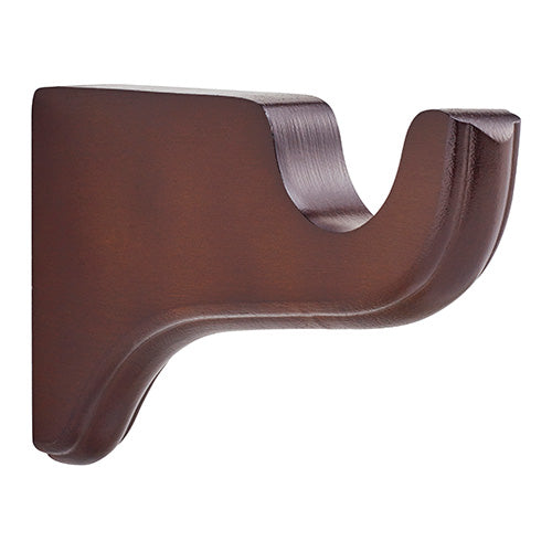 Kirsch 2" Wood Trends 6" Return Bracket, Coffee finish