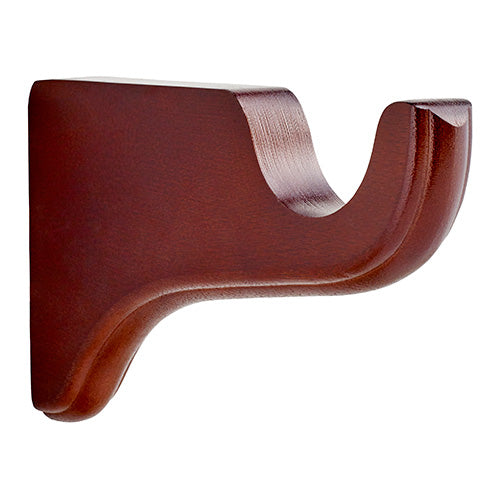 2" 6" Return Bracket, Mahogany finish