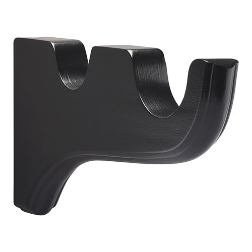 2" Double Bracket, Black finish