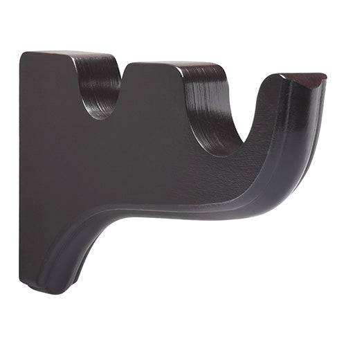 2" Double Bracket, Dark Chocolate finish