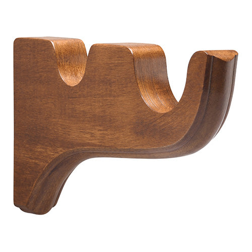 2" Double Bracket, Estate Oak finish