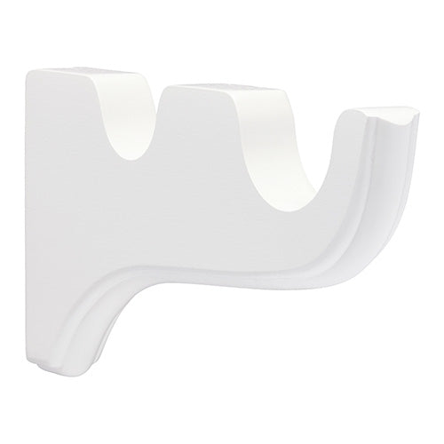 2" Double Bracket, White finish