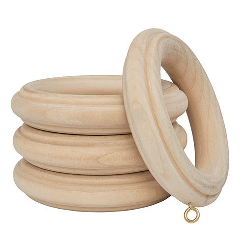 2" Rings 4-pack, Unfinished finish