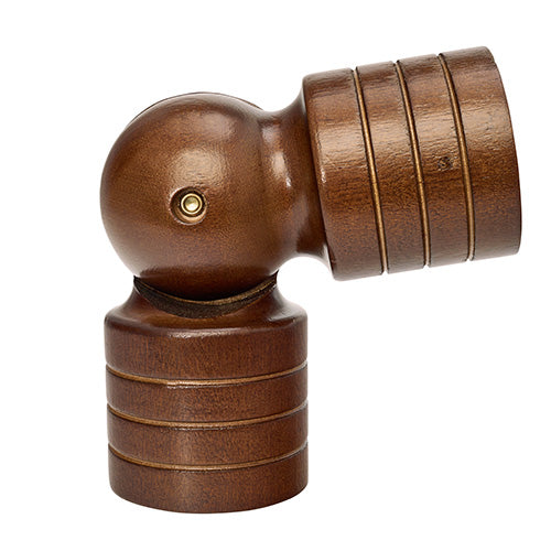 Kirsch 2" Wood Trends Swivel Socket, Coffee finish