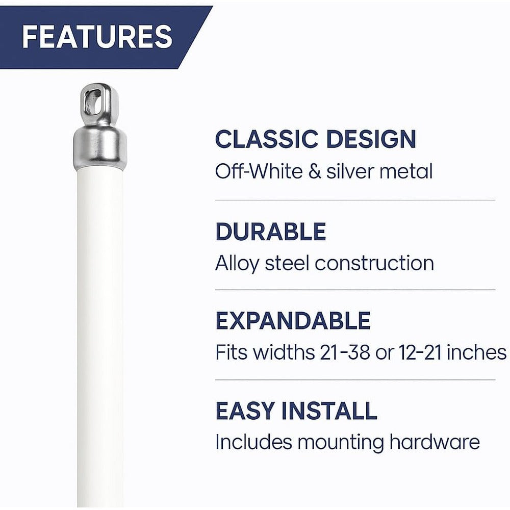 5/16" Swivel End Sash Rod- Nickel Ends -4 pack (21-38" Length)