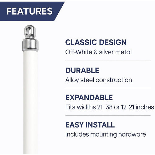 5/16" Swivel End Sash Rod- Nickel Ends -4 pack (21-38" Length)
