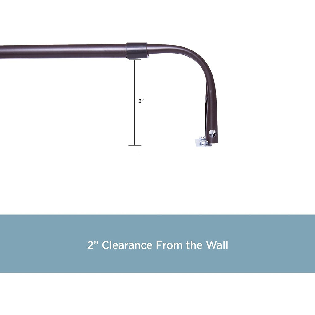 Kenney Basic Adjustable Brown Curtain Rod, 28-48",  Expresso