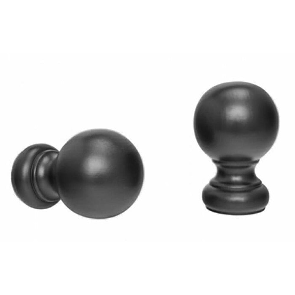 Kirsch 1 3/8" Wood Trends Wood Ball Finial, Black finish
