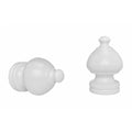Kirsch 1 3/8" Wood Trends Sherwood Finial, White finish