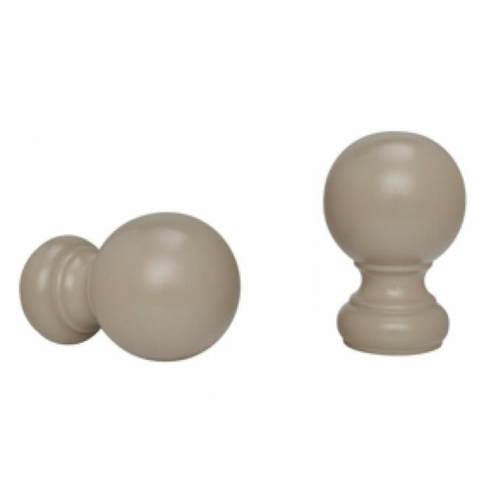 Kirsch 2" Wood Trends Wood Ball Finial, Truffle finish