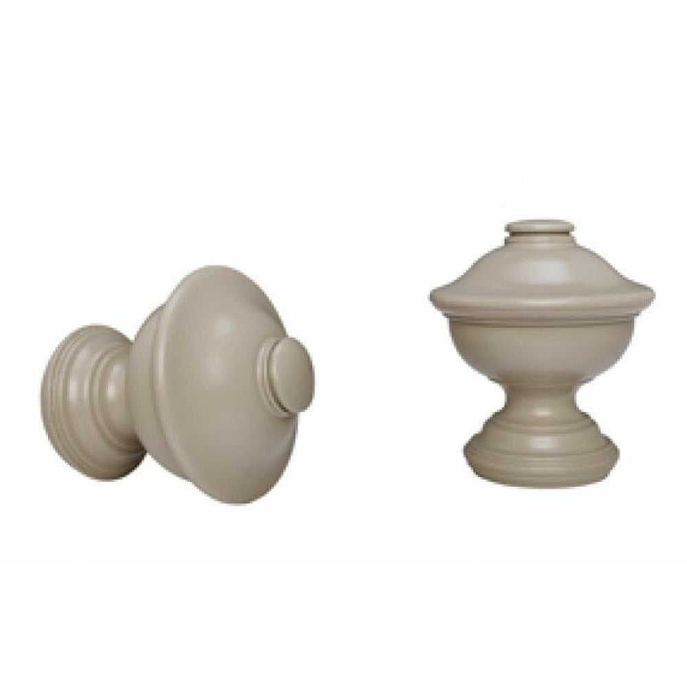 Kirsch 2" Wood Trends Chaucer Finial, Truffle finish
