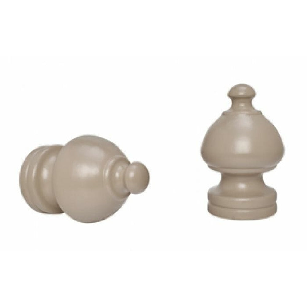 Kirsch 2" Wood Trends Sherwood Finial, Truffle finish