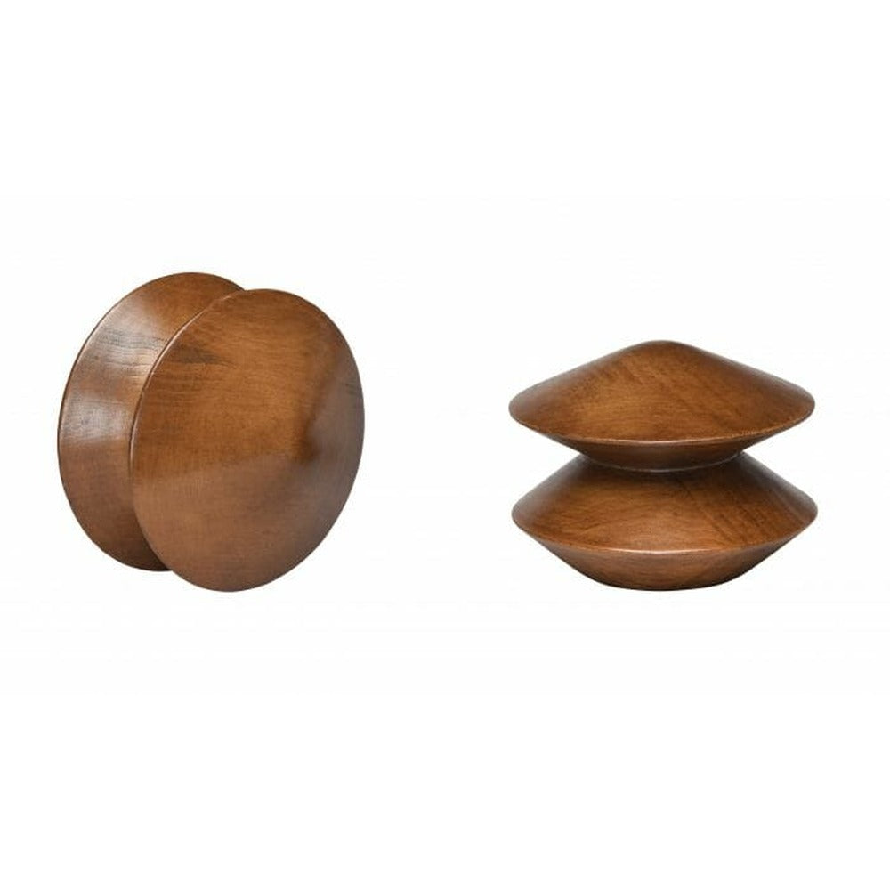 Kirsch 2" Wood Trends Miller Finial, Estate Oak finish