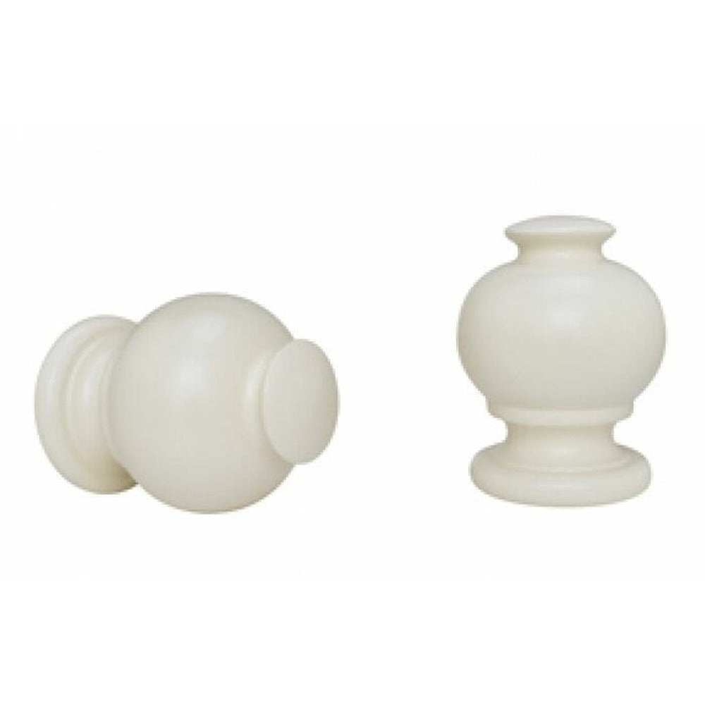 Kirsch 2" Wood Trends Button Ball Finial, Marble finish