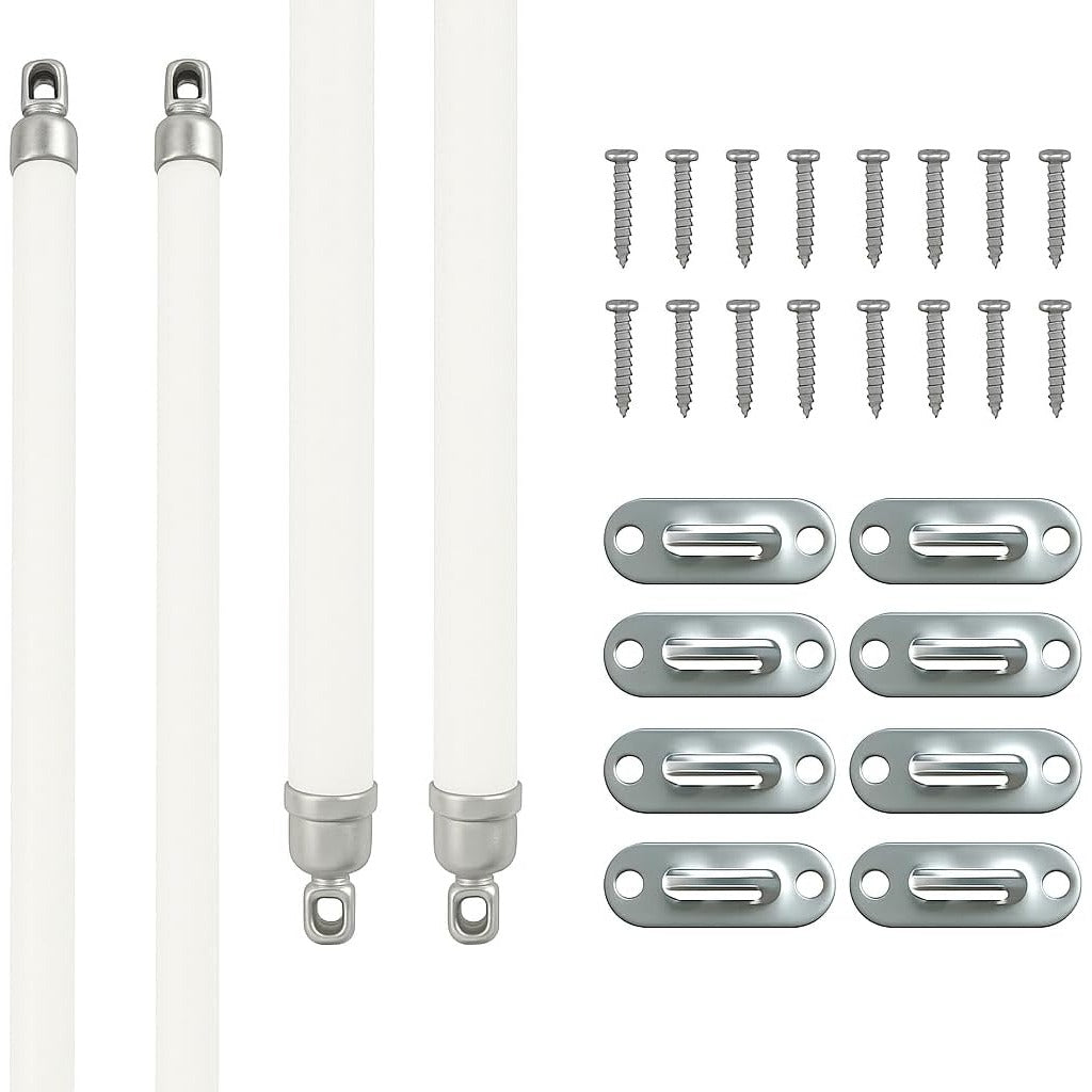 5/16" Swivel End Sash Rod- Nickel Ends -4 pack (21-38" Length)