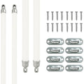 5/16" Swivel End Sash Rod- Nickel Ends -4 pack (21-38" Length)