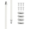 5/16-Inch Swivel End Sash Curtain Rods - 2 Rods - 21 - 38 Inch Adjustable Width