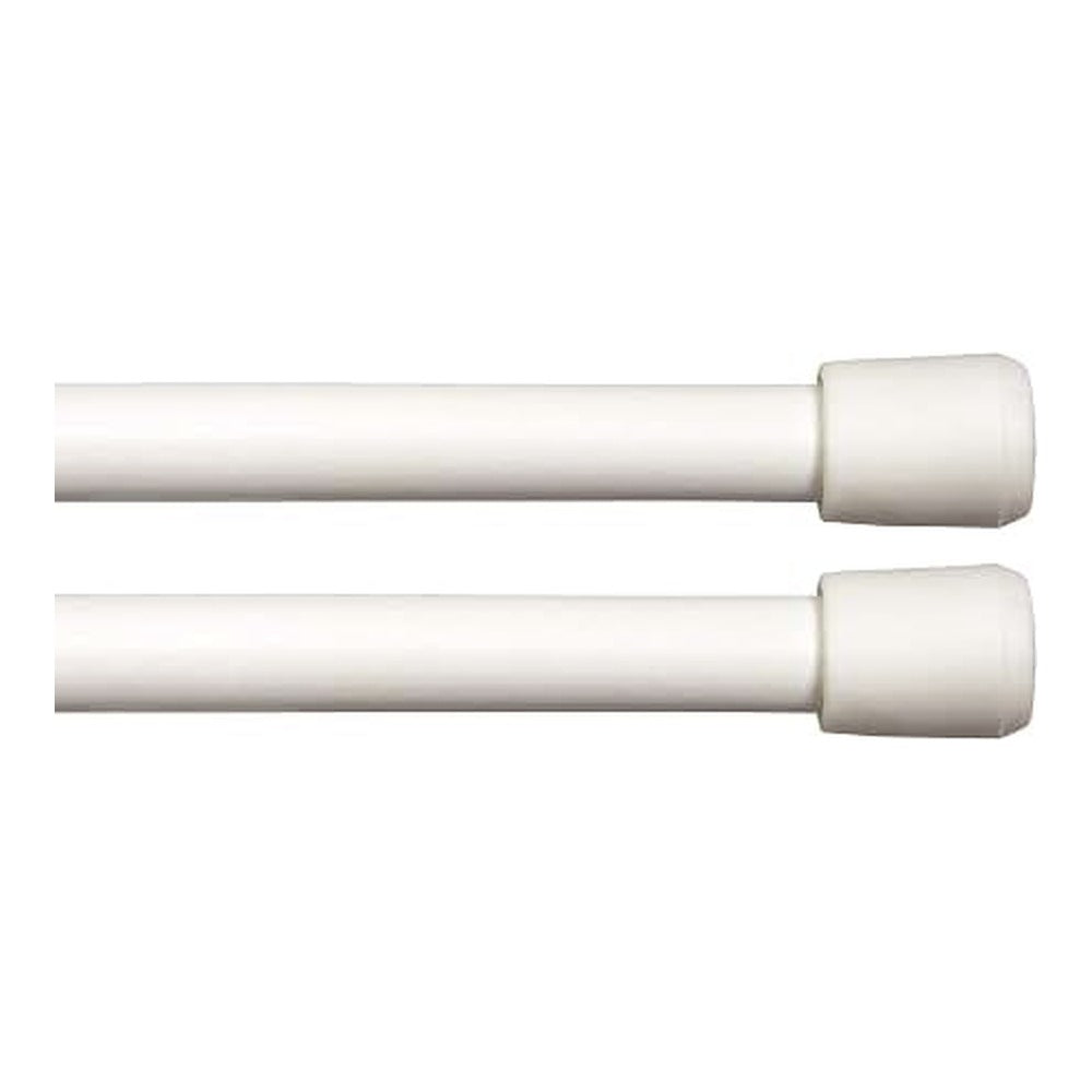 Kenney Strafford 7/16" Spring Tension Rod, 8-11", White
