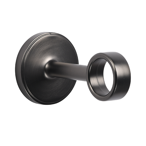 Kirsch 1" Designer Metals 3" Return O Bracket, Gunmetal finish