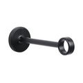 Kirsch 1" Designer Metals 6" Return O Bracket, Black finish