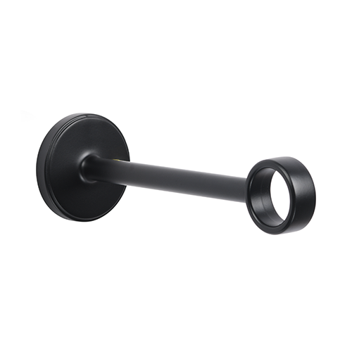 Kirsch 1" Designer Metals 6" Return O Bracket, Black finish