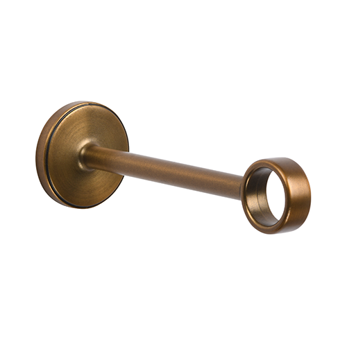 Kirsch 1" Designer Metals 6" Return O Bracket, Gilded Bronze finish