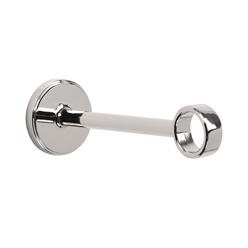 Kirsch 1" Designer Metals 6" Return O Bracket, Polished Nickel finish