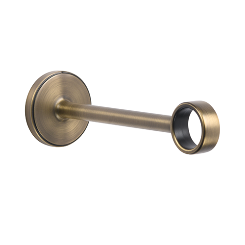 Kirsch 1" Designer Metals 6" Return O Bracket, Elegant Brass finish