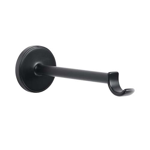 Kirsch 1" Designer Metals 6" Return Bypass O Bracket, Black finish