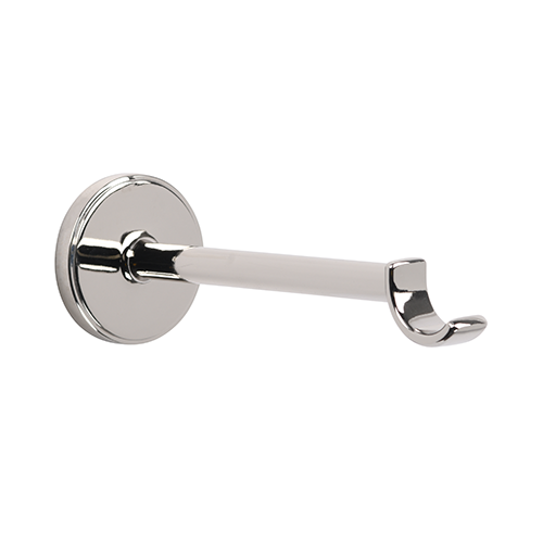 Kirsch 1" Designer Metals 6" Return Bypass O Bracket, Polished Nickel finish