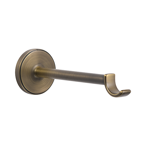 Kirsch 1" Designer Metals 6" Return Bypass O Bracket, Elegant Brass finish