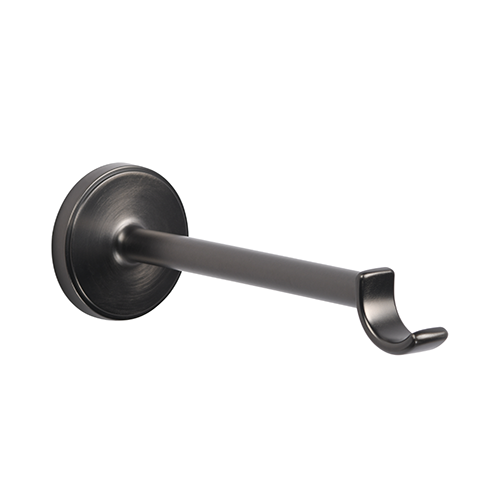 Kirsch 1" Designer Metals 6" Return Bypass O Bracket, Gunmetal finish