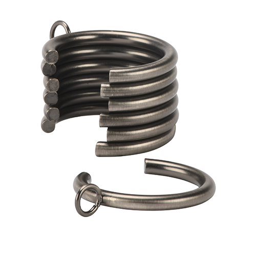 Kirsch 1" Designer Metals C-Rings, Pack of 7, Antique Silver finish
