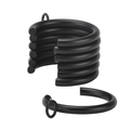 Kirsch 1" Designer Metals C-Rings, Pack of 7, Black finish