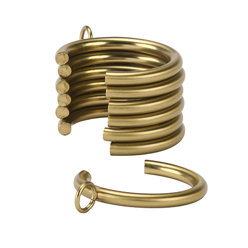 Kirsch 1" Designer Metals C-Rings, Pack of 7, Brushed Bronze finish