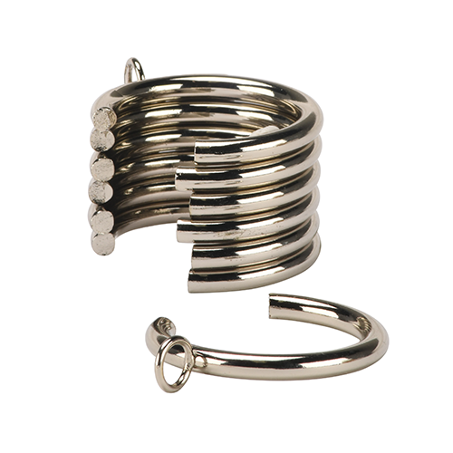 Kirsch 1" Designer Metals C-Rings, Pack of 7, Polished Nickel finish