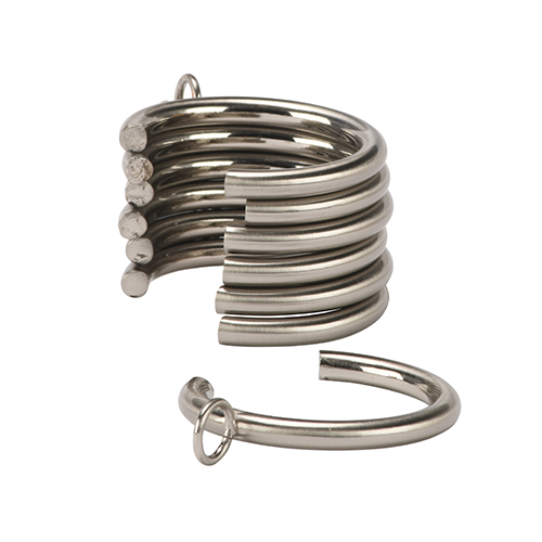 Kirsch 1" Designer Metals C-Rings, Pack of 7, Satin Nickel finish