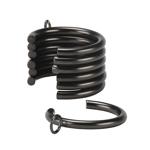 Kirsch 1" Designer Metals C-Rings, Pack of 7, Gunmetal finish