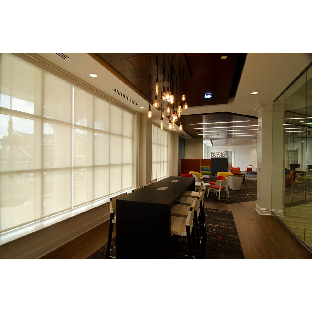 Avalon Faux Wood Blinds — room view