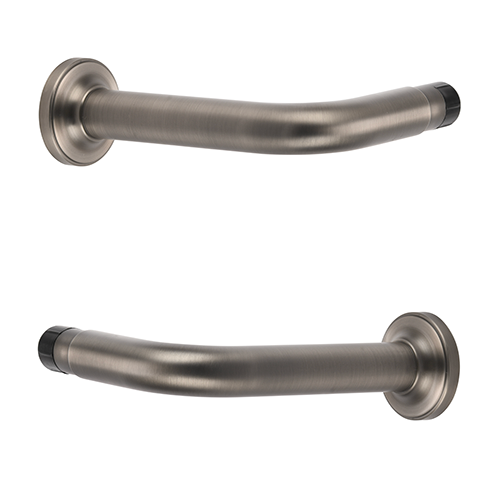 Kirsch 1" Designer Metals 6" French Returns, Antique Silver finish