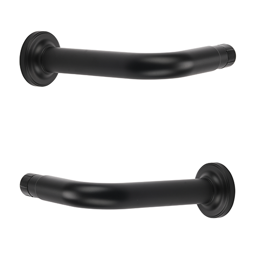 Kirsch 1" Designer Metals 6" French Returns, Black finish