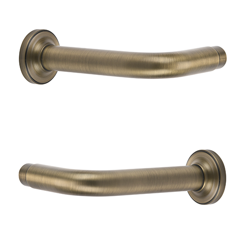 Kirsch 1" Designer Metals 6" French Returns, Elegant Brass finish