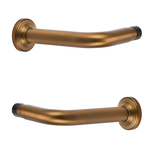 Kirsch 1" Designer Metals 6" French Returns, Gilded Bronze finish