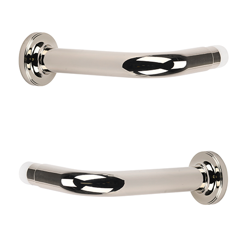 Kirsch 1" Designer Metals 6" French Returns, Polished Nickel finish