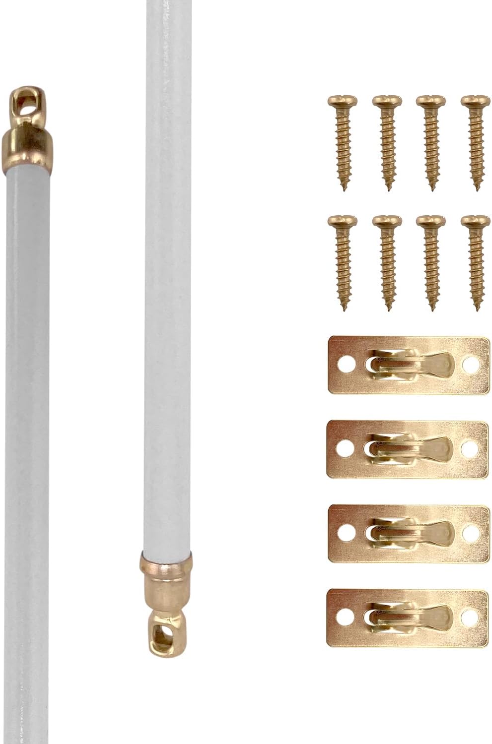 Swivel End Sash Curtain Rods 5/16-Inch 2 Rods per Pack 21 to 38-Inches