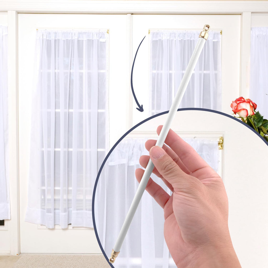 Swivel End Sash Curtain Rods 5/16-Inch 2 Rods per Pack 21 to 38-Inches