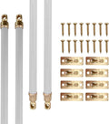 5/16-Inch Swivel End Sash Curtain Rods - 4 Rods - 21 - 38 Inch Adjustable Width