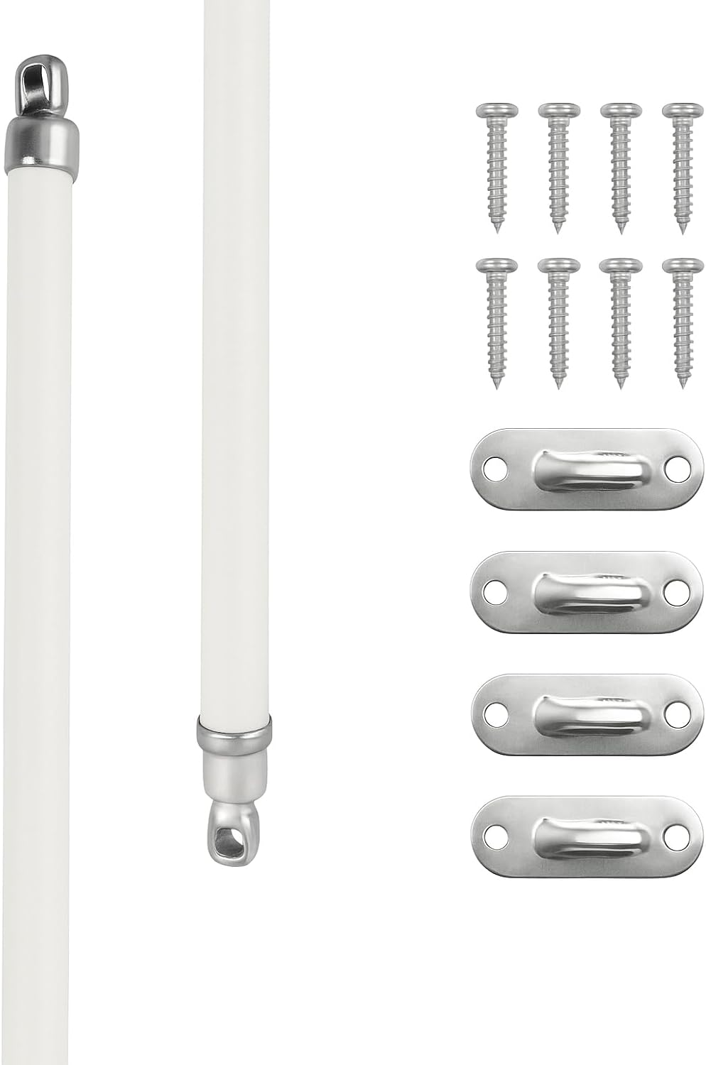 5/16-Inch Swivel End Sash Curtain Rods - 2 Rods - 21 - 38 Inch Adjustable Width
